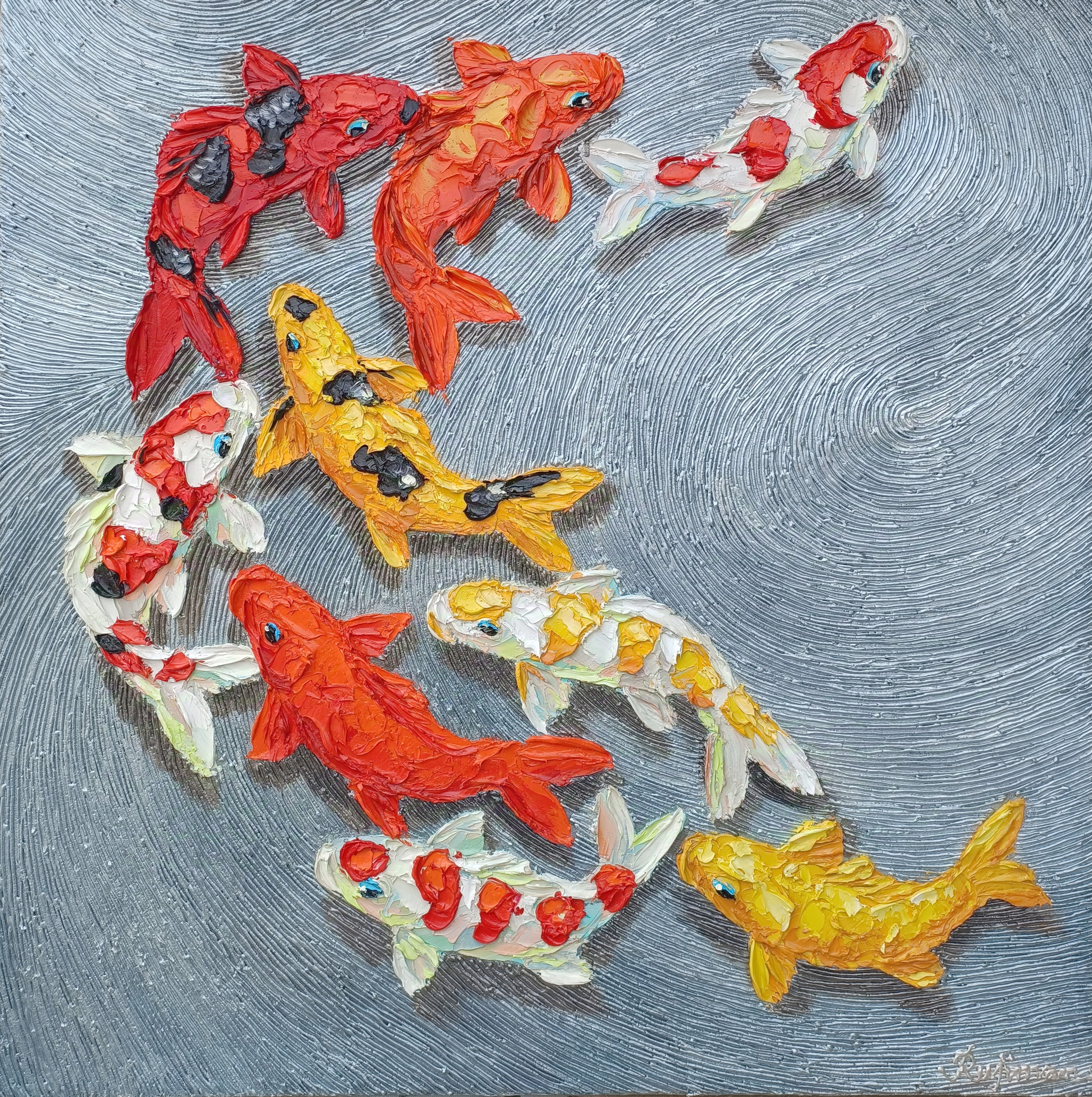 harmony 2 120cmx120cm oil on